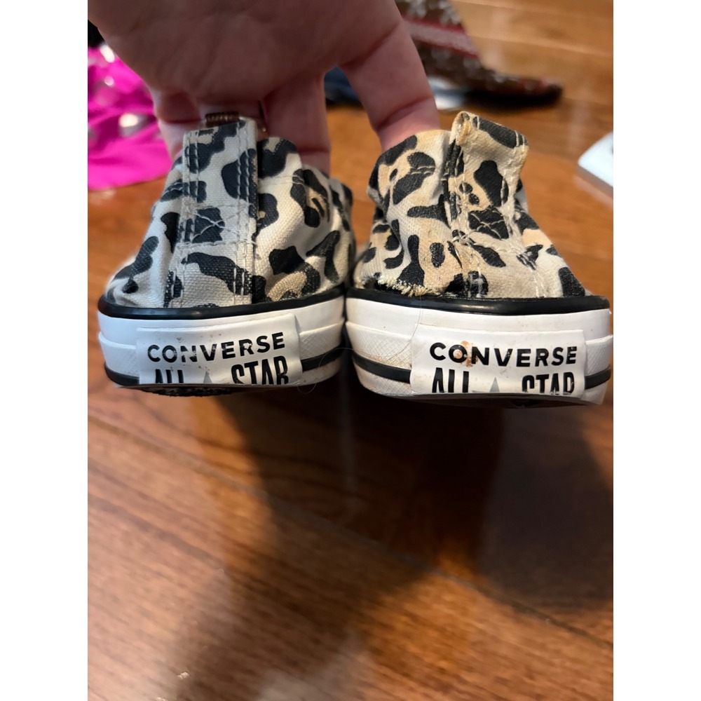 Converse Shoreline Sneakers Womens 9 Tan Leopard Print Slip On Low Top 567022F - Picture 3 of 5